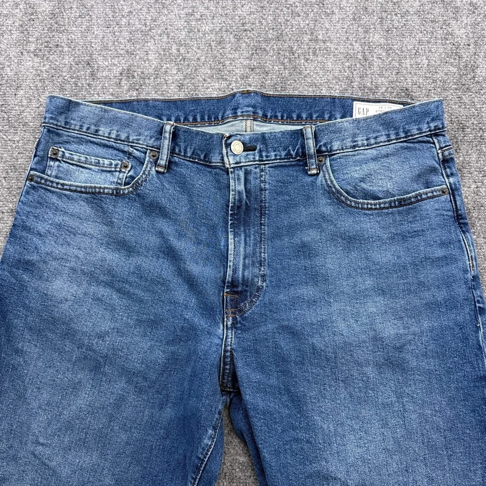 GAP Straight GapFlex Jeans Mens 38x34 Medium Wash Stretch Denim Straight Leg